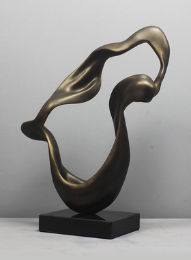 玻璃钢抽象雕塑艺术品轻奢摆件