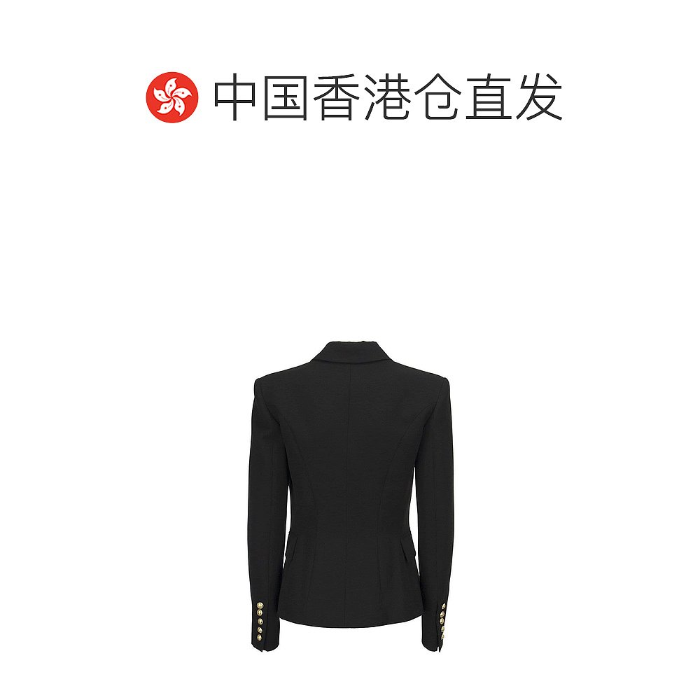 香港直邮奢选 BALMAIN 女士西装黑色 YF1SG000WB05-0PA - 图1