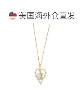 【美国直邮】macy's 通用 项链珍珠纯银水晶淡水天然钻石宝石吊坠