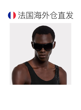 自营欧洲直邮GUCCI古驰 女士黑色注塑面罩太阳镜