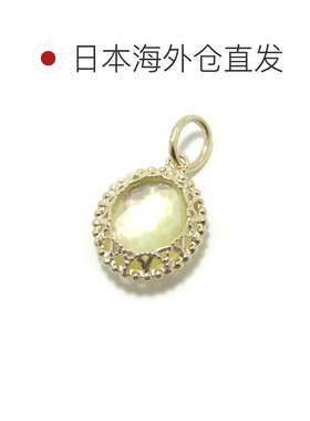 日本直邮agete 阿卡朵 agete 女士K10魅力吊坠 9211789/ 柠檬石白