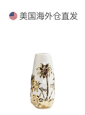 自营 vivience金树图案白色瓷花瓶 - 白色 美国奥莱直发
