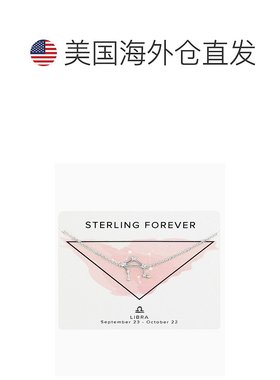 自营 sterling forever精致星座项链 - 银-天秤座 美国奥莱直发