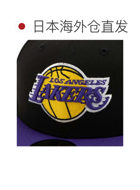 日本直邮NEW ERA 5950 NBA洛杉矶湖人队 黑紫配色帽子