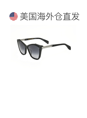 自营Rag & Bone Women's 57 mm Black Sunglasses - black pearl