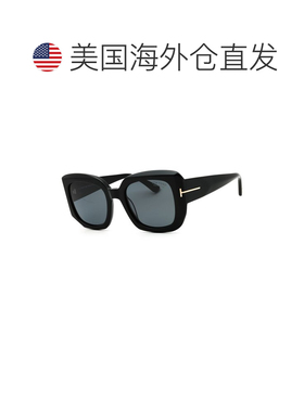 自营Tom Ford Women's Carla 52mm Polarized Sunglasses - black