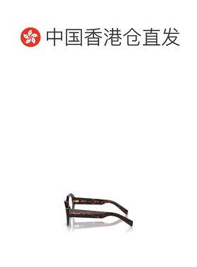 香港直邮PRADA 女士眼镜 PRA07V16N1O1 CO 黑色 几何框平光镜