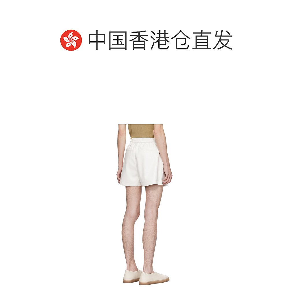 香港直邮潮奢 Nanushka 男士 白色 Amil 纯素皮革短裤 NM24SSST00 - 图1