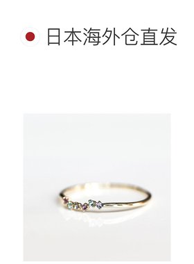 1h可退 日本直邮cui-cui 多彩蓝宝石戒指 K10YG 755781