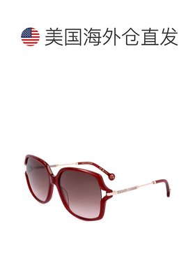 自营Carolina Herrera女式58毫米红色太阳镜-红色 美国奥莱直发