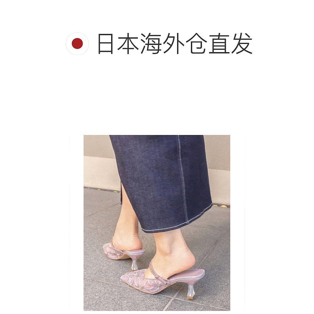 日本直邮Randa 花卉蕾丝透明穆勒鞋 RA041BW12055高跟鞋单鞋,淘宝优惠券,粉丝福利购,淘宝优惠卷