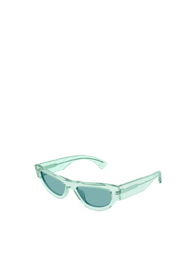 1h可退 GUCCI 女士眼镜 GG1834S012 CO 蓝色 几何太阳镜