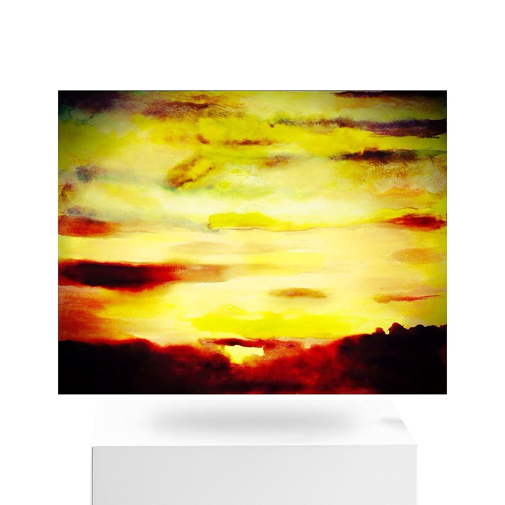 vibhsaSleeping Sun Oil Color Abstract Painting - multi 【美 - 图3