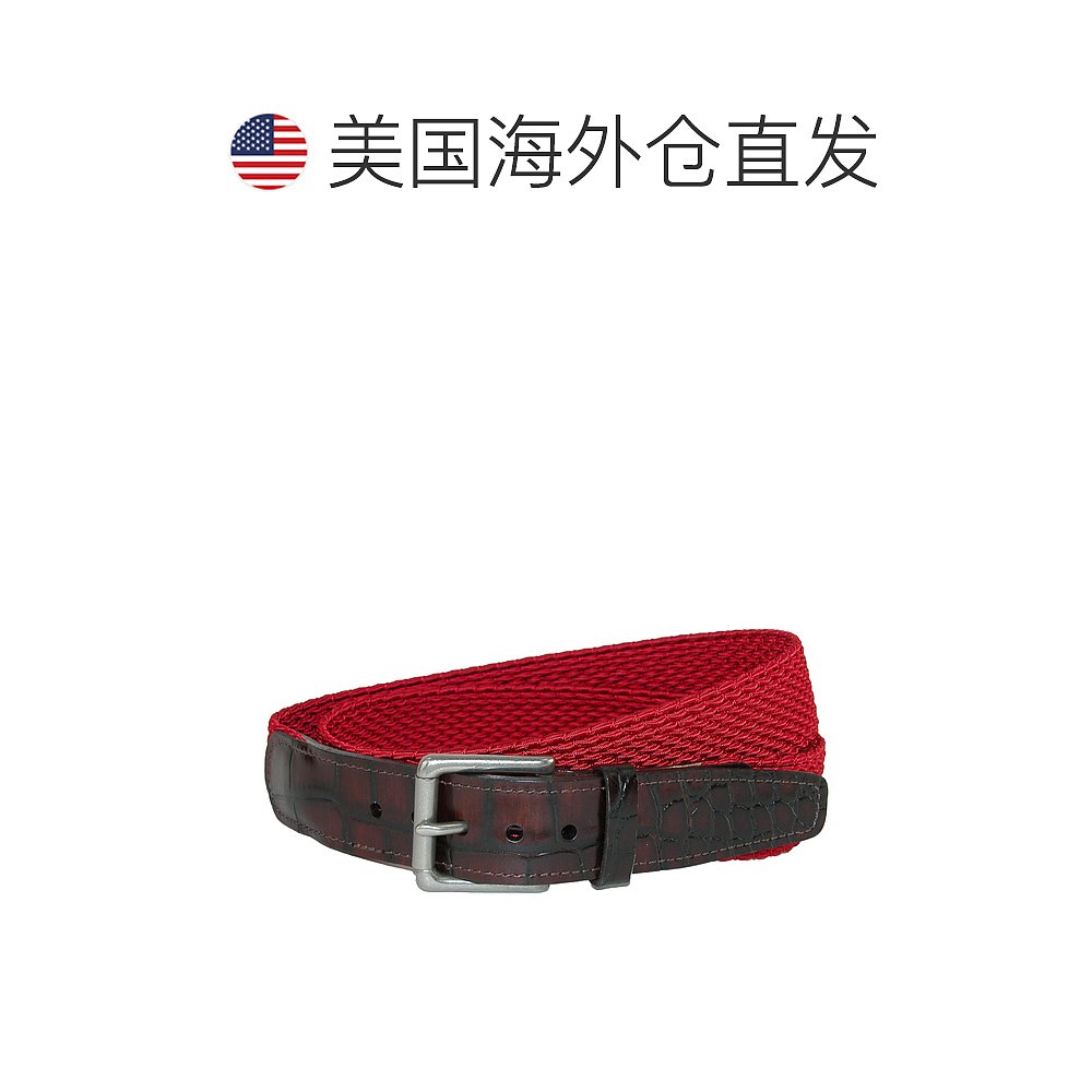 crookhorndavisHampton Stretch Belt with Croc Print Tabs - re - 图1