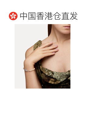 自营Vivienne Westwood西太后 女士银色黄铜迷你浅浮雕珍珠手链