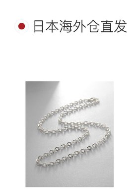 1h可退 日本直邮COCOSHNIK 女士银色设计链条扁平椭圆链项链 7673