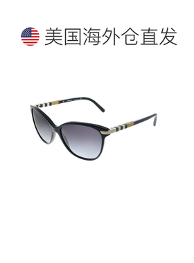 自营Burberry BE 4216 30018G 女士猫眼太阳镜 - 黑色 美国奥莱直