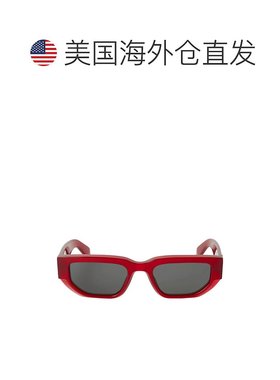 自营 off-white米白色格里利长方形太阳镜-酒红色深灰色 美国奥莱