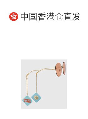自营Gucci 中国新年系列带坠饰圆形镜框太阳眼镜 690989I3330古驰