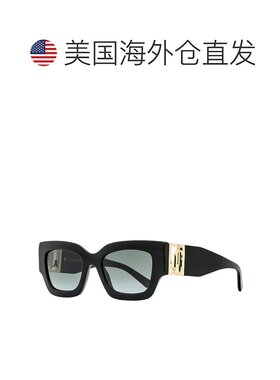 自营Jimmy Choo 女士矩形太阳镜 Nena 8079O 黑色/金色 51 毫米 -