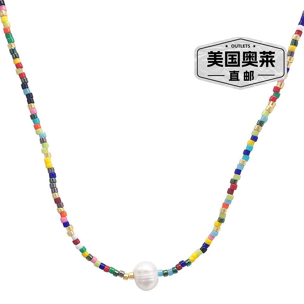 Adornia Baroque Freshwater Pearl Centre Stone Mix Beaded Nec - 图0