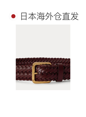 日本直邮Lauren Ralph Lauren 女士 牛皮编织腰带【付后1h可退】