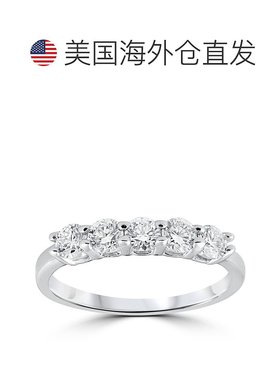 自营 pompeii3pompeii 3pompeii 1/2 克拉白色、黄色或玫瑰金莫桑