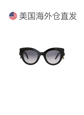 自营alexander mcqueen圆形再生醋酸盐太阳镜-黑色黑色灰色 美国