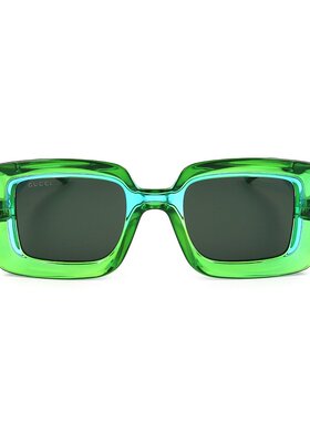 Gucci 古驰 女士 几何框太阳镜 GG1718S green绿色 舒适时尚