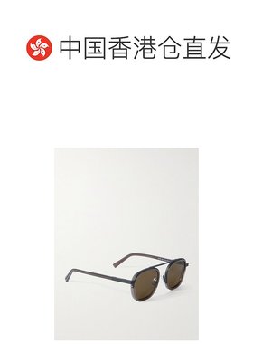 1h可退 香港直邮Zegna 杰尼亚 男士 飞行员金属醋纤太阳眼镜 EZ02