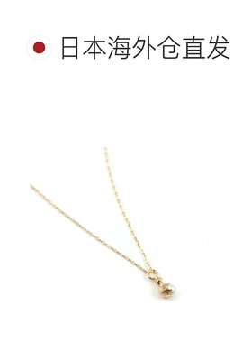 1h可退 日本直邮cui-cui 淡水珍珠立方锆项链 K10YG 782291吊坠