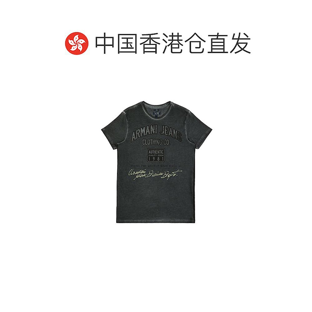 香港直邮ARMANI JEANS 深灰色男士T恤 A6H28ZY-2E阿玛尼 - 图1