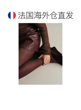 自营欧洲直邮Sezane 女士石榴红色再生聚酰胺40D连裤袜