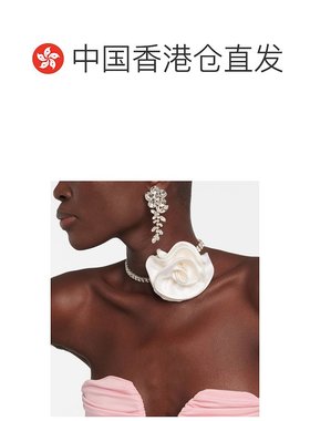 1h可退 香港直邮潮奢 magda butrym 女士 花饰水晶装饰短项链 001