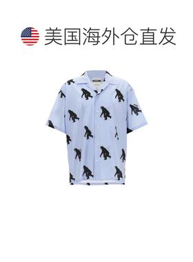 自营Moschino Men's Scimpanze Print Shirt - light blue 美国奥