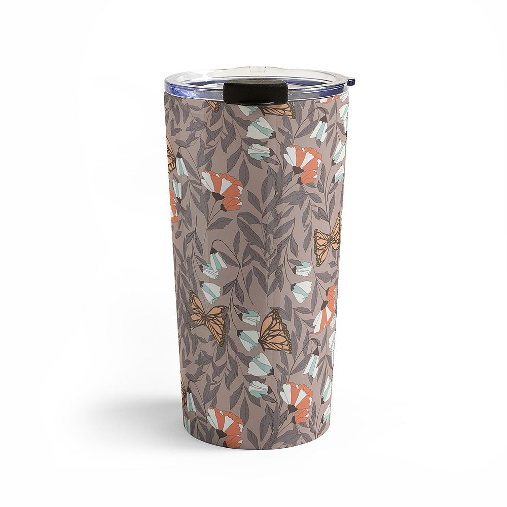 deny designsBluelela Monarch Garden 004 Travel Mug - blue 【 - 图2