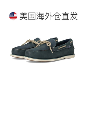 自营Men's Dockers Darnell Navy Leather Slip-On Moc Toe Boat