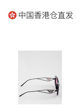 1h可退 香港直邮Prada 三角形徽标太阳镜 SPR14YE1ABC053