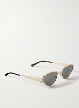 Gucci 古驰 女士 几何太阳镜 GG1853S metal金属色 舒适时尚