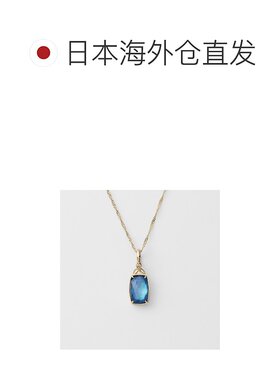 日本直邮日潮 agete 阿卡朵K10蓝宝石/石英/贝壳吊坠蓝色 均码