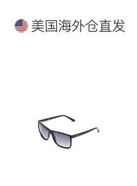 自营 guess哑光塑料方形太阳镜 - 黑色 美国奥莱直发