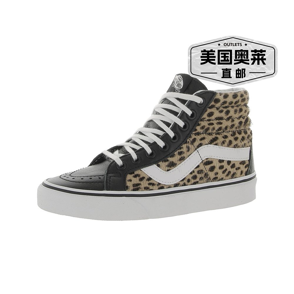 vansSk8-Hi Reissue 女式皮革动物印花高帮运动鞋 - 多色/纯白色 - 图0