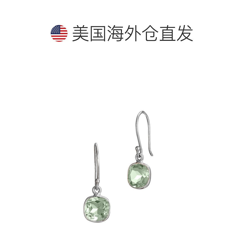 savvy cie jewels纯银绿色紫水晶 3.00 克拉法式线耳环 绿色 【美 - 图1