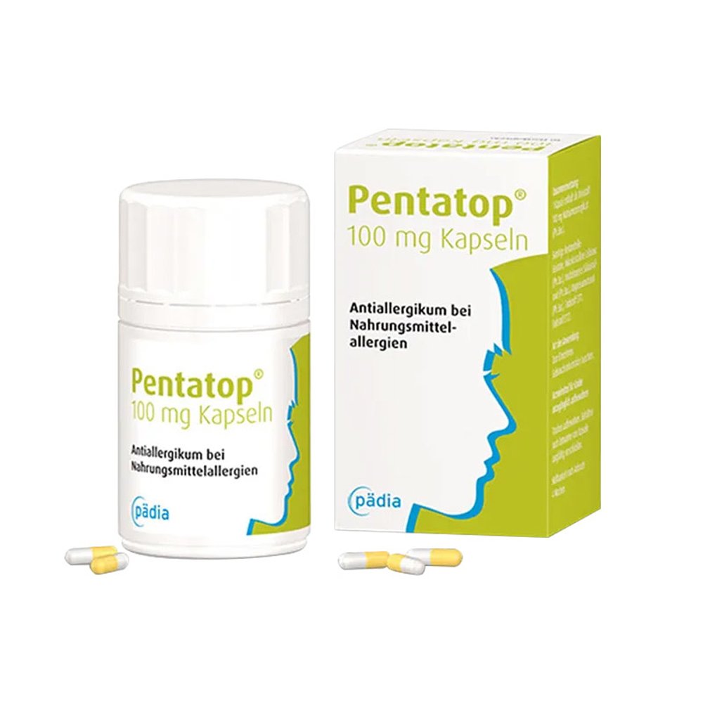 欧洲直邮德国Pentatop色甘酸钠胶囊100mg食物过敏抗炎成人50粒 - 图0