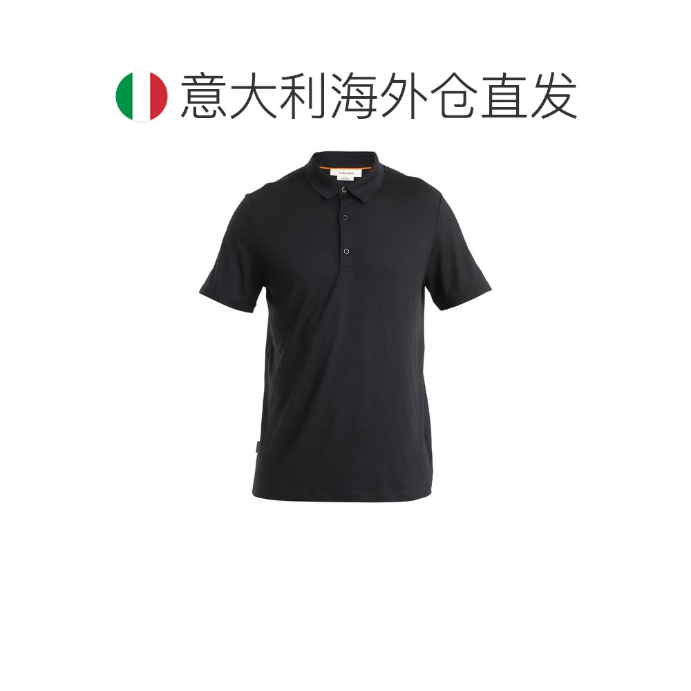 1 hour refundable European direct mail ICEBREAKER men's POLO shirt 2163380BLACK CO black