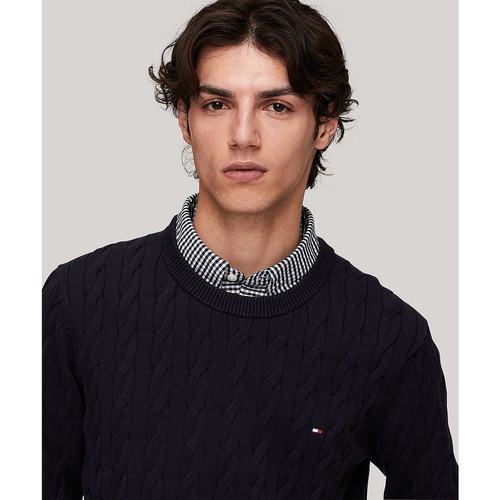 日本直邮TOMMY HILFIGER 经典缆绳圆领毛衣 上衣[TO3203EM011436] - 图2