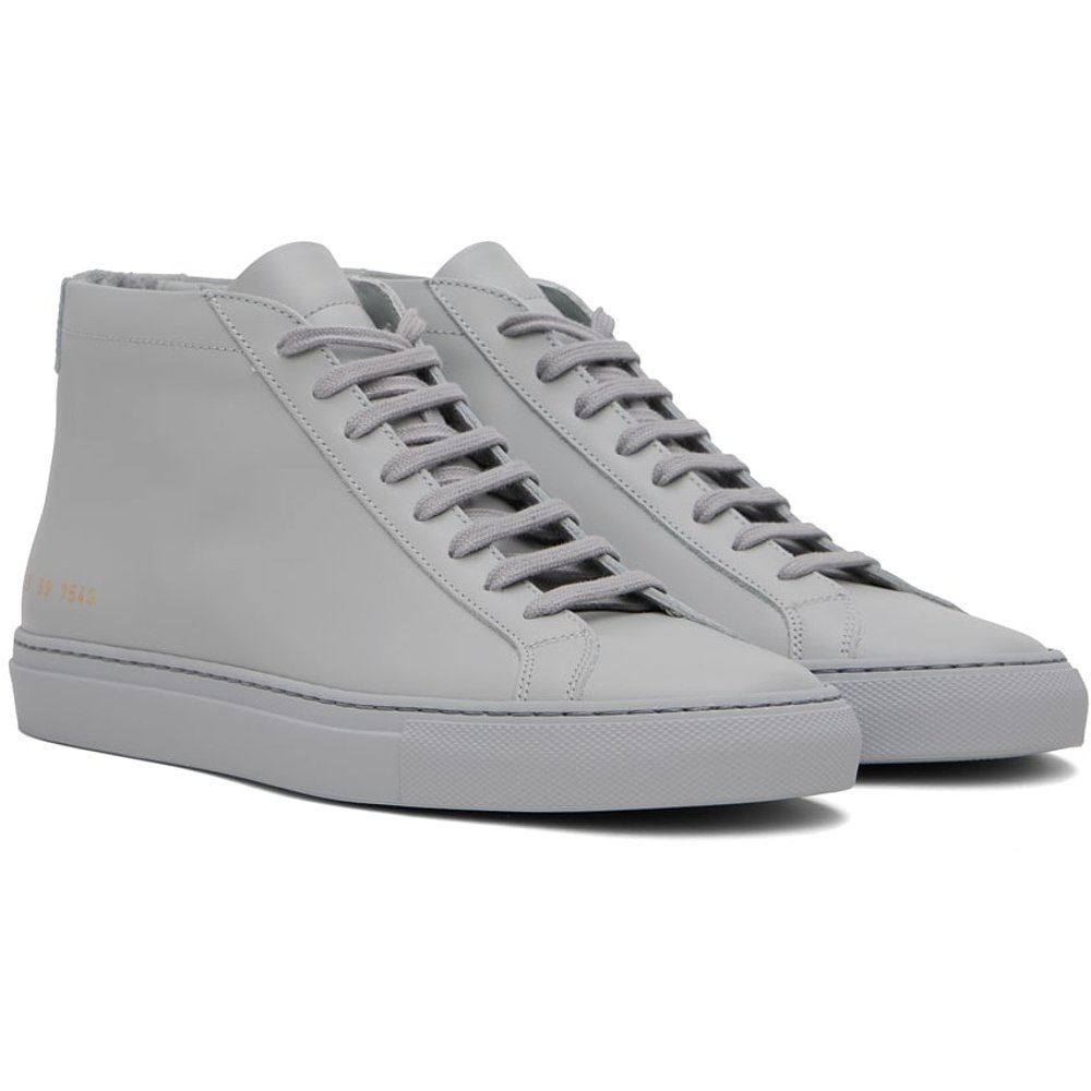 香港直邮潮奢 Common Projects 男士 灰色 Achilles Mid 高帮运动 - 图2