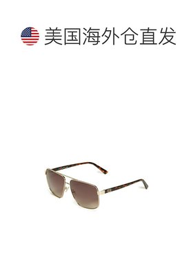 自营 guess金属导航太阳镜 - 亮金色/绿色 美国奥莱直发
