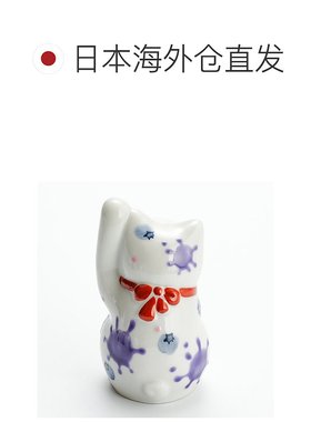 日本直邮九谷烧糕点 招财猫 蓝莓果酱 / 黑藏窑摆件 招财猫 人气