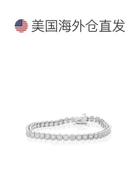 自营 vir jewels4 cttw SI2-I1 钻石手链 14K 白金靠垫带锯状滚边